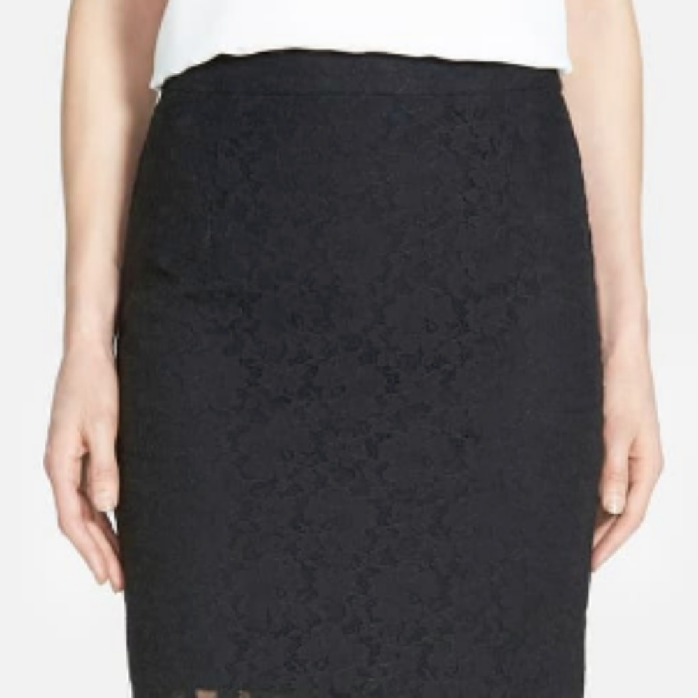 Halogen lace pencil skirt